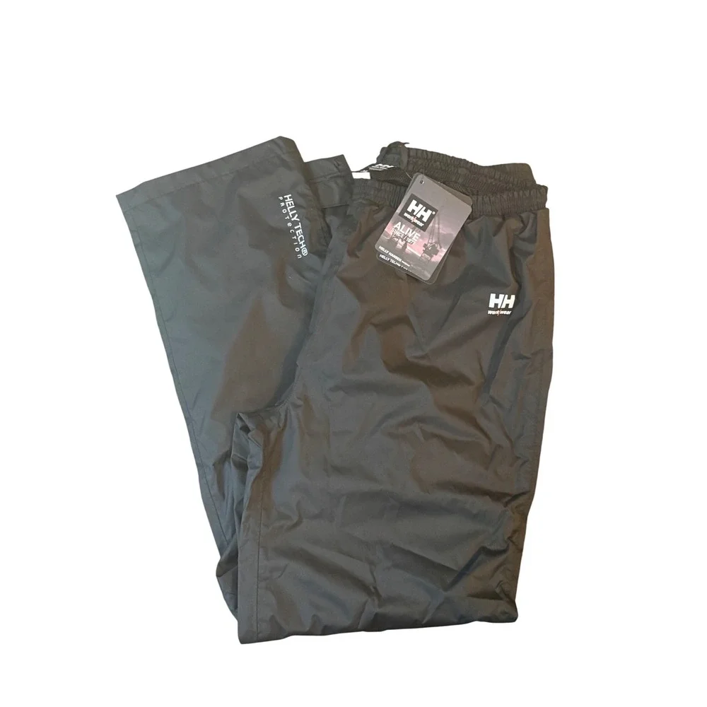 Helly Hansen Workwear Mens Black Helly Tech Waterproof Rain Pants XL Gorpcore - Picture 2 of 9